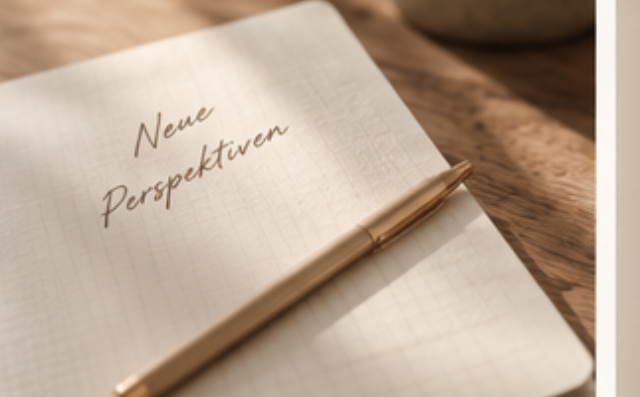 Notizbuch mit dem Schriftzug Neue Perspektiven